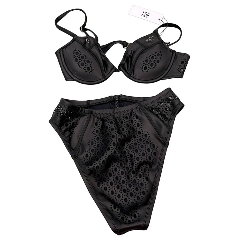 GIGI C Amy Top Faux Leather set